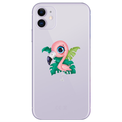 Apple iPhone 11  Swan Transparent Silicone TPU Θήκη