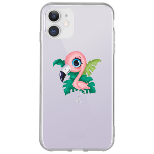 Apple iPhone 12 Swan Transparent Silicone TPU Θήκη