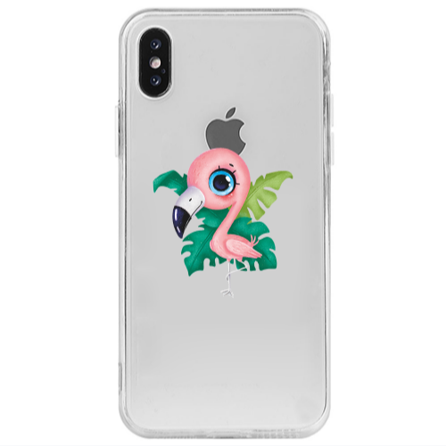 Apple iPhone X Swan Transparent Silicone TPU Θήκη