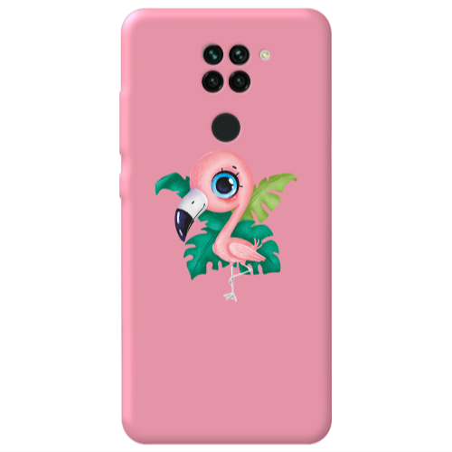 Xiaomi Redmi Note 9 Swan Pink Colored Silicone TPU Θήκη