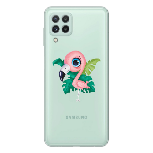 Samsung A22 4G Swan Transparent Silicone TPU Θήκη