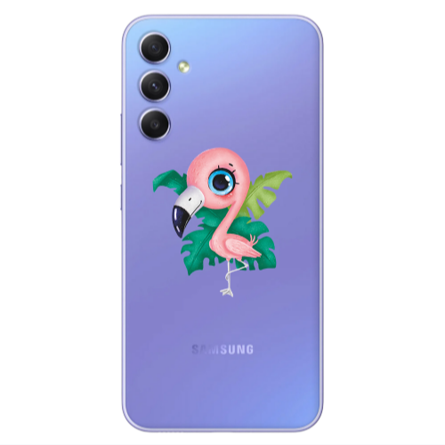 Samsung A34 Swan Transparent Silicone TPU Θήκη