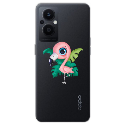 Oppo Reno 7 Lite Swan Transparent Silicone TPU Θήκη