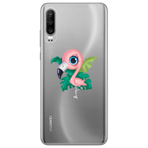 Huawei P30 Swan Transparent Silicone TPU Θήκη