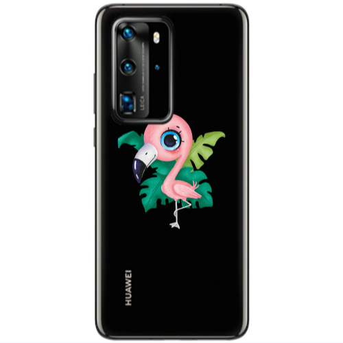 Huawei P40 Pro Swan Transparent Silicone TPU Θήκη