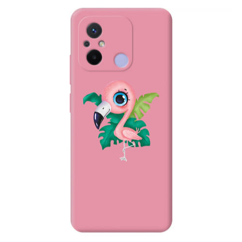 Xiaomi Redmi 12C Swan Pink Colored Silicone TPU Θήκη