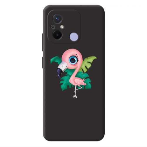 Xiaomi Redmi 12C Swan Black Colored Silicone TPU Θήκη