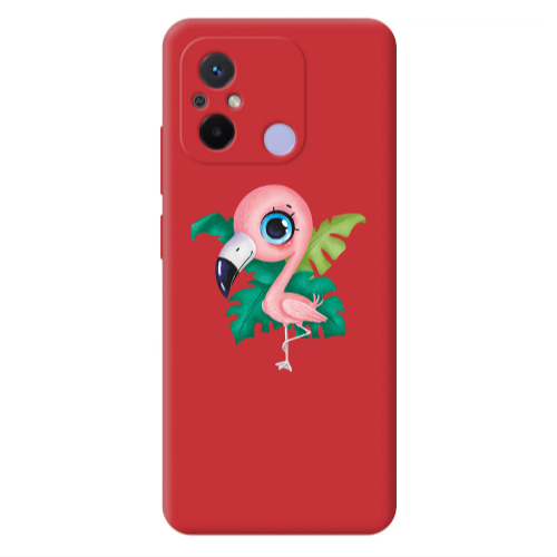Xiaomi Redmi 12C Swan Red Colored Silicone TPU Θήκη