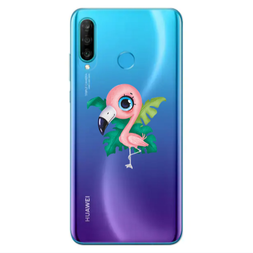 Huawei P30 Lite Swan Transparent Silicone TPU Θήκη