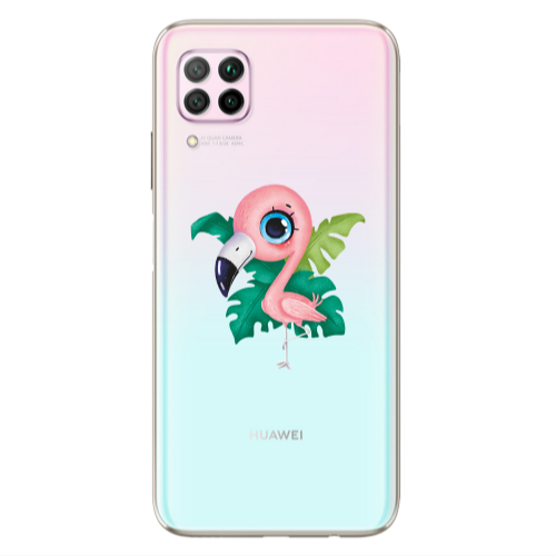 Huawei P40 Lite Swan Transparent Silicone TPU Θήκη
