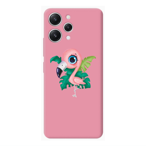 Xiaomi Redmi 12 Swan Pink Colored Silicone TPU Θήκη