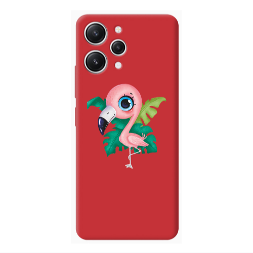 Xiaomi Redmi 12 Swan Red Colored Silicone TPU Θήκη