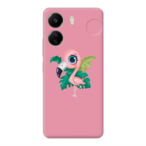 Xiaomi Redmi 13C Swan Pink Colored Silicone TPU Θήκη