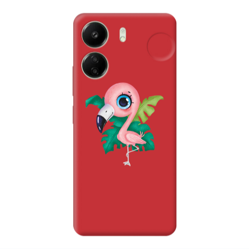 Xiaomi Redmi 13C Swan Red Colored Silicone TPU Θήκη