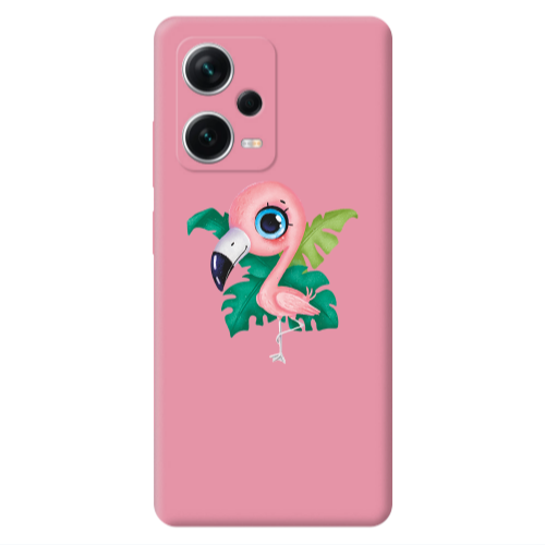Xiaomi Poco X5 Swan Pink Colored Silicone TPU Θήκη