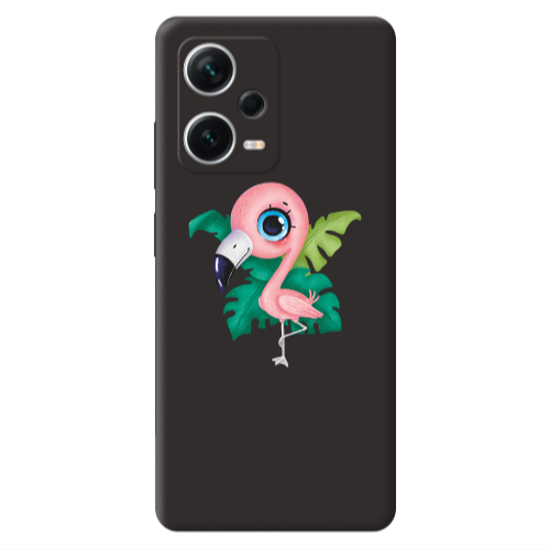 Xiaomi Poco X5 Swan Black Colored Silicone TPU Θήκη