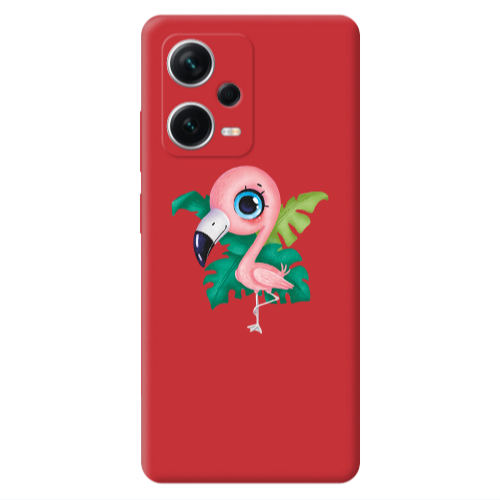 Xiaomi Poco X5 Swan Red Colored Silicone TPU Θήκη