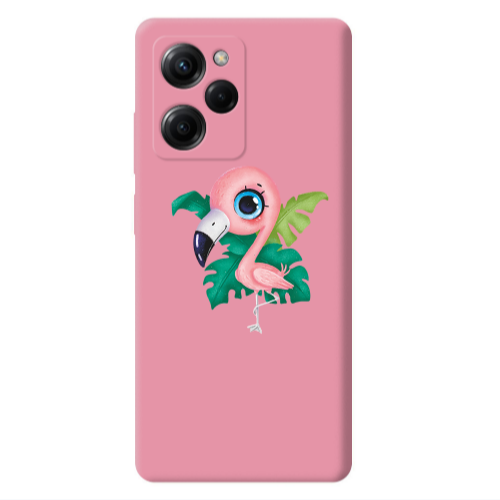 Xiaomi Poco X5 Pro Swan Pink Colored Silicone TPU Θήκη