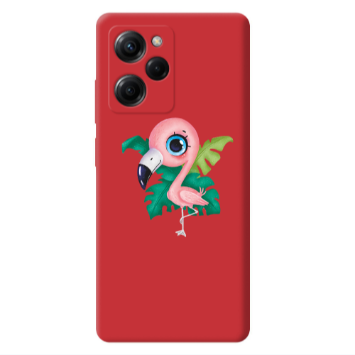 Xiaomi Poco X5 Pro Swan Red Colored Silicone TPU Θήκη