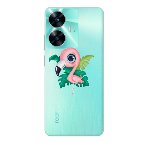 Realme C55 Swan Transparent Silicone TPU Θήκη