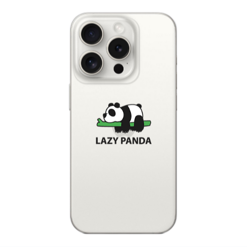 Apple Iphone 16 Pro Lazy panda Transparent Silicone TPU Θήκη