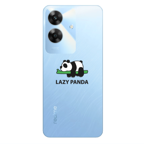 Realme Note 60 Lazy panda Transparent Silicone TPU Θήκη