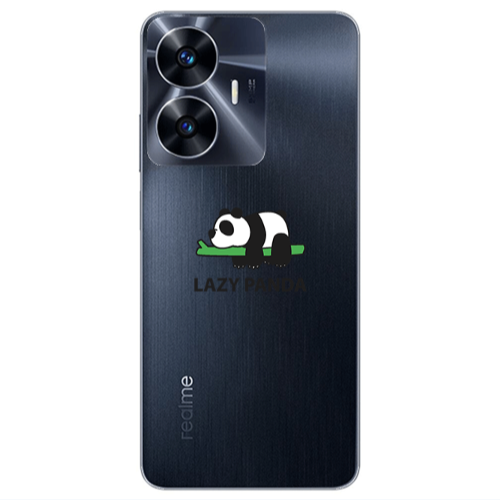 Realme Note 50 Lazy panda Transparent Silicone TPU Θήκη