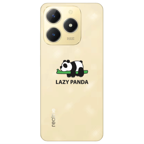 Realme C61 Lazy panda Transparent Silicone TPU Θήκη