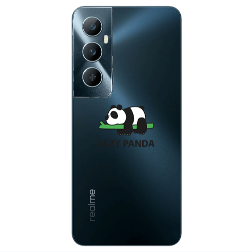 Realme C65 Lazy panda Transparent Silicone TPU Θήκη