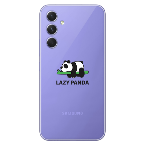 Samsung A56 Lazy panda Transparent Silicone TPU Θήκη