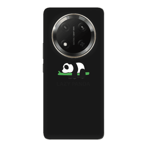 Honor Magic 7 Lite Lazy panda Black Colored Silicone TPU Θήκη