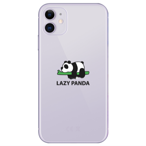 Apple iPhone 11  Lazy panda Transparent Silicone TPU Θήκη