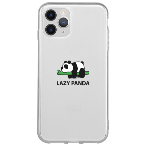 Apple iPhone 11 Pro Lazy panda Transparent Silicone TPU Θήκη