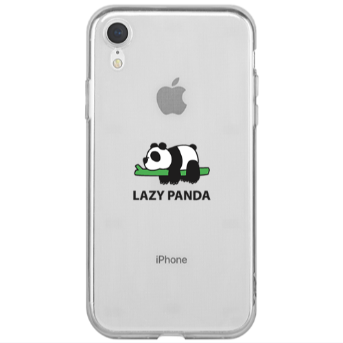 Apple iPhone Xr Lazy panda Transparent Silicone TPU Θήκη