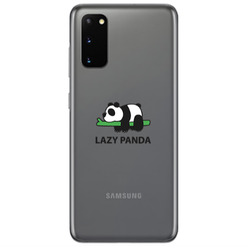 Samsung S20 Lazy panda Transparent Silicone TPU Θήκη