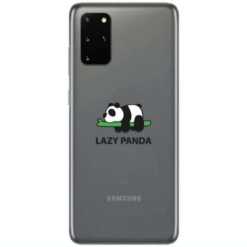 Samsung S20 Plus Lazy panda Transparent Silicone TPU Θήκη