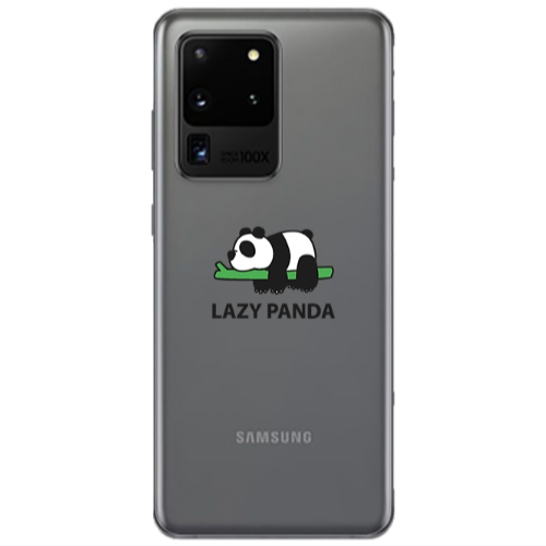 Samsung S20 Ultra Lazy panda Transparent Silicone TPU Θήκη