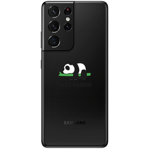 Samsung S21 Ultra Lazy panda Transparent Silicone TPU Θήκη