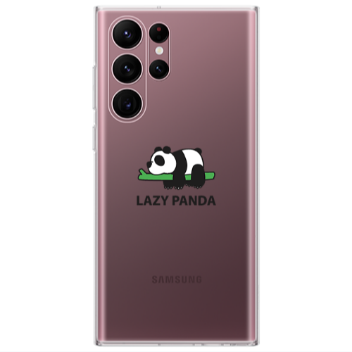 Samsung S22 Ultra Lazy panda Transparent Silicone TPU Θήκη