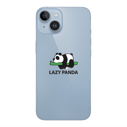 Apple iPhone 14  Lazy panda Transparent Silicone TPU Θήκη