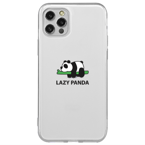 Apple iPhone 12 Pro Lazy panda Transparent Silicone TPU Θήκη
