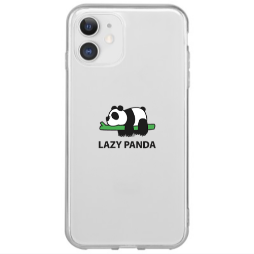 Apple iPhone 12 Mini Lazy panda Transparent Silicone TPU Θήκη