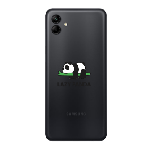 Samsung A04 Lazy panda Transparent Silicone TPU Θήκη