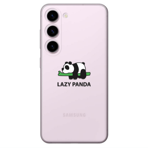 Samsung S23 Plus Lazy panda Transparent Silicone TPU Θήκη