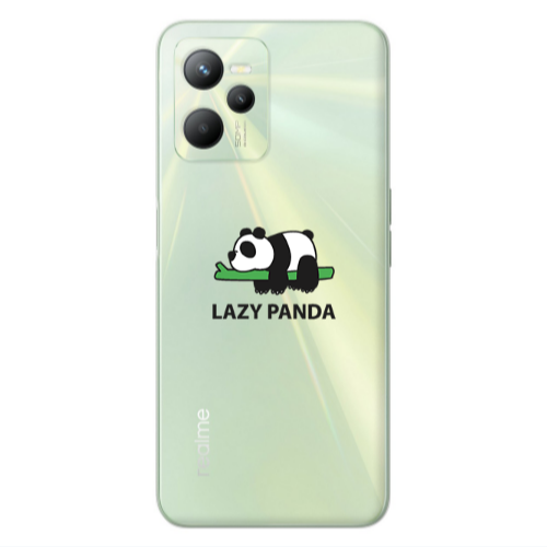 Realme C35 Lazy panda Transparent Silicone TPU Θήκη