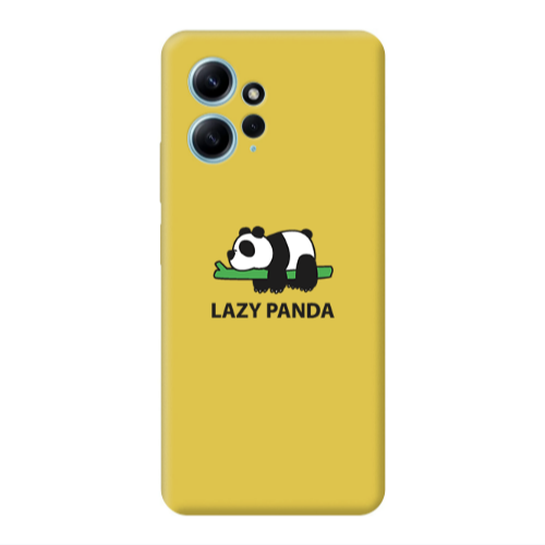 Xiaomi Redmi Note 12 4G Lazy panda Yellow Colored Silicone TPU Θήκη