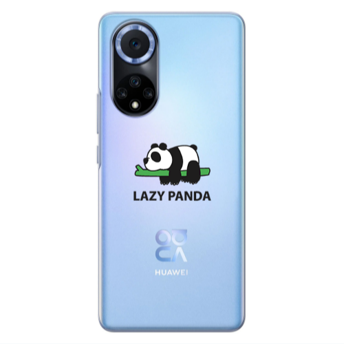 Huawei Nova 9 Lazy panda Transparent Silicone TPU Θήκη