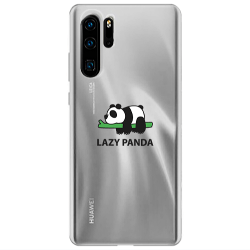 Huawei P30 Pro Lazy panda Transparent Silicone TPU Θήκη