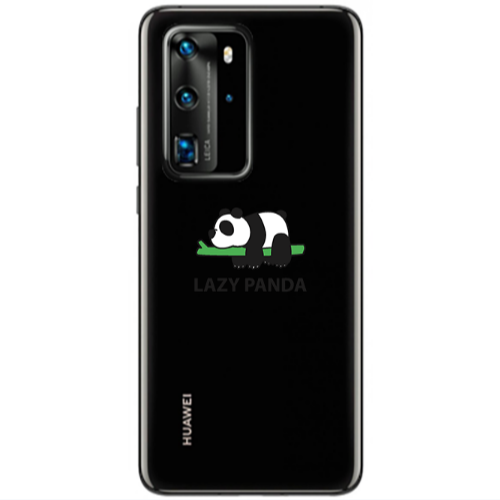 Huawei P40 Pro Lazy panda Transparent Silicone TPU Θήκη