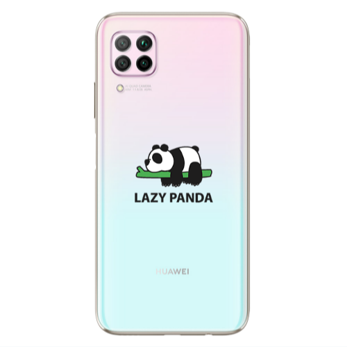 Huawei P40 Lite Lazy panda Transparent Silicone TPU Θήκη